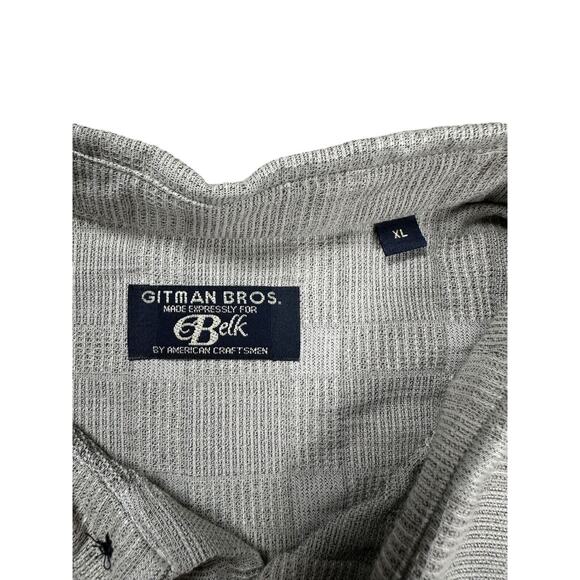 Gitman Bros Button Up Mens Size XL Long Sleeve Vintage Grey Checkered - Picture 3 of 6